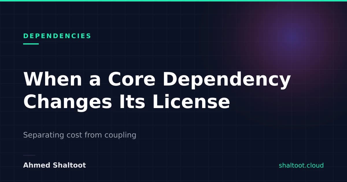 When a Core Dependency Changes Its License
